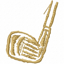 Golf Embroidery Design 12